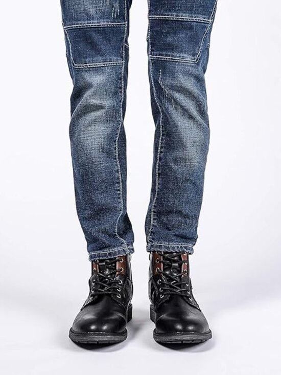 Men\'s Black Oxford Boots Buckle Casual Men Boots Lace-Up Side Zipper